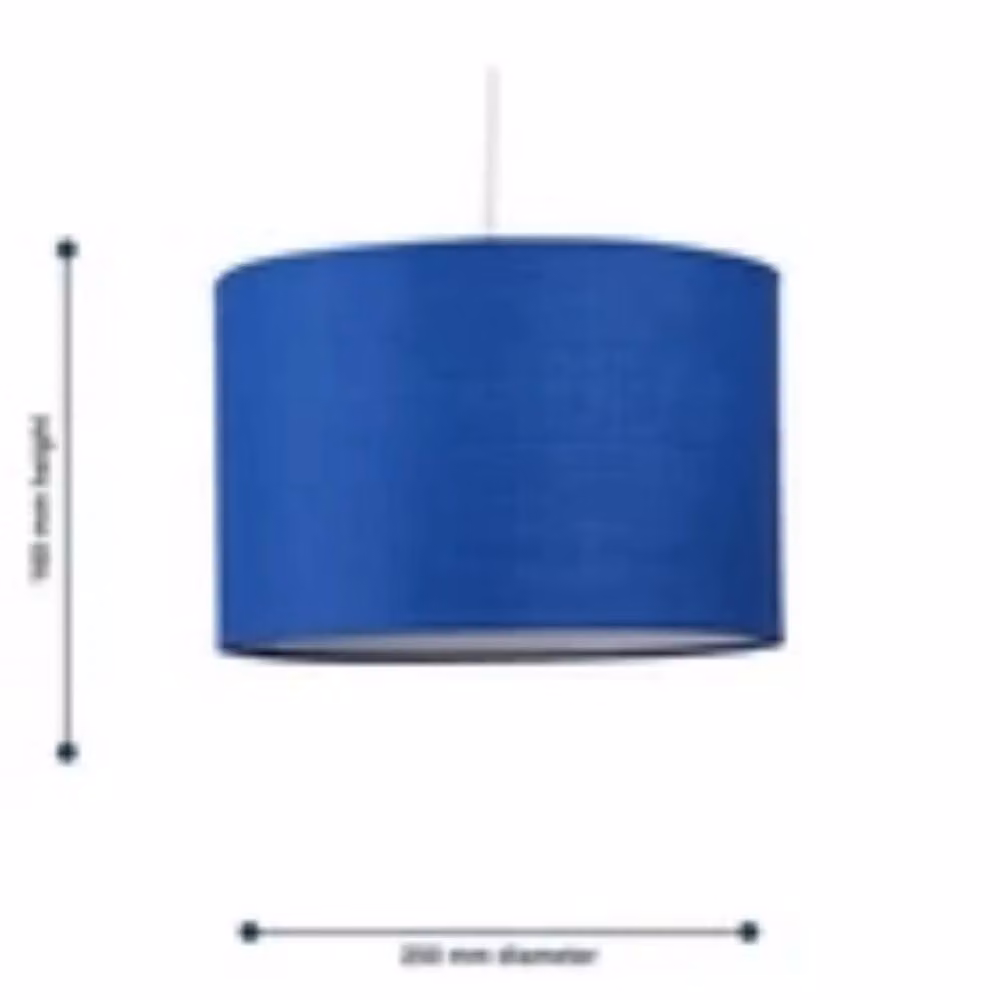 Havendro Modern Navy Blue Fabric Cylinder Ceiling Light Shade, Diameter: 25 cm – 4