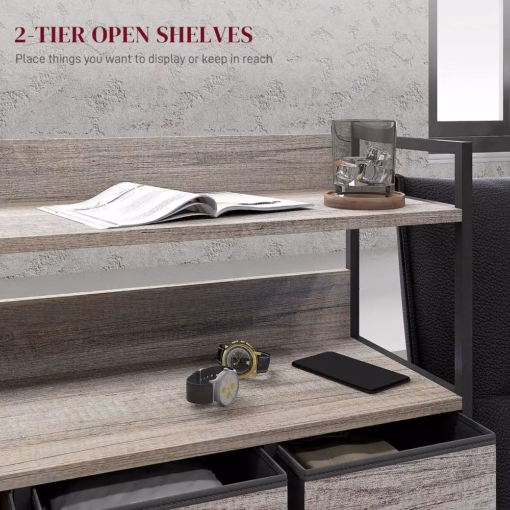 STILVORA Grey Chest of Drawers with Seven Fabric Drawers – 6