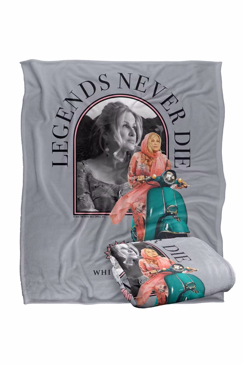 Warner Bros. White Lotus Legends Never Die Extra Large Super Soft Silky Touch Throw Blanket in White and Multicolour – 2