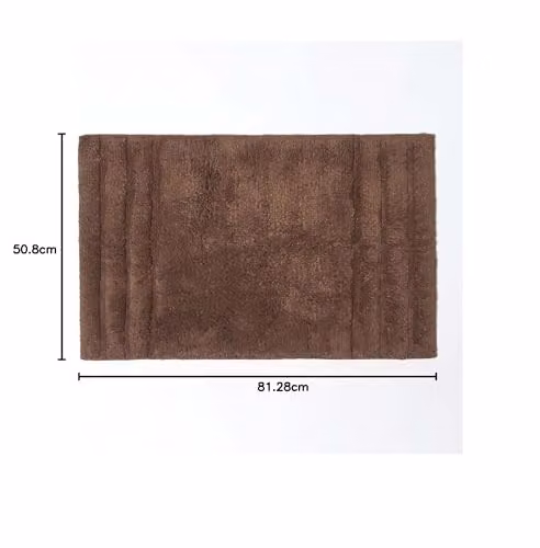 Homescapes Spa Supreme Luxury Cotton Bath Mat, Brown, W: 80 cm, D: 50 cm – 3