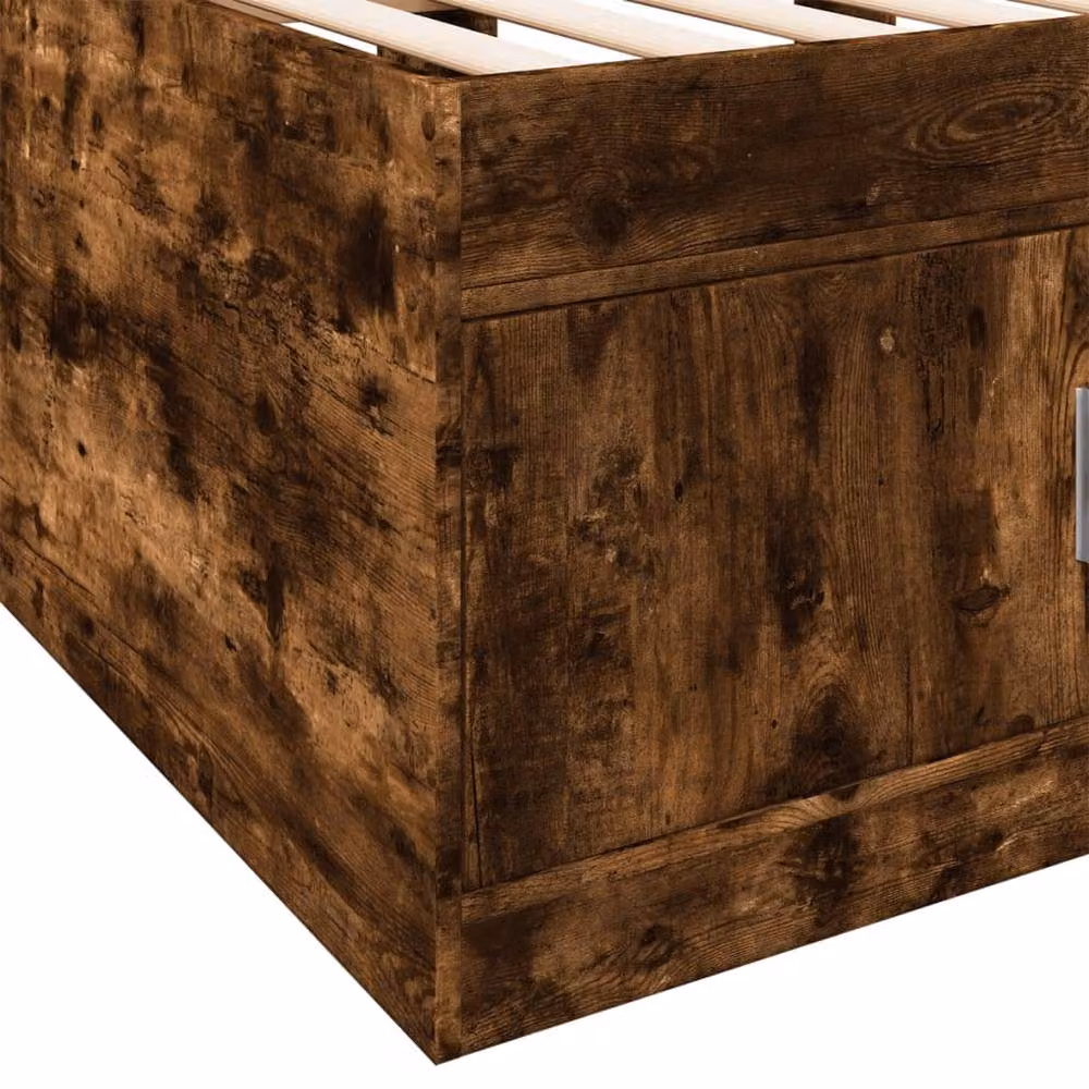 Berkfield Home Daybed with Drawers in Smoked Oak Brown, W/D/H: 90 x 200 cm – 6