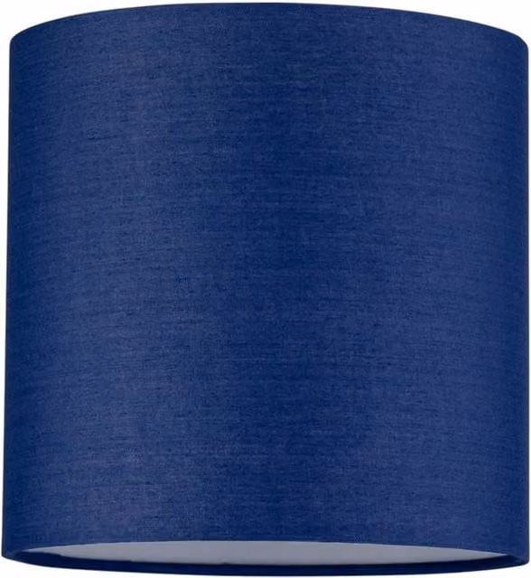 First Choice Lighting Navy Blue Cotton Cylinder Table Shade, Diameter: 17 cm