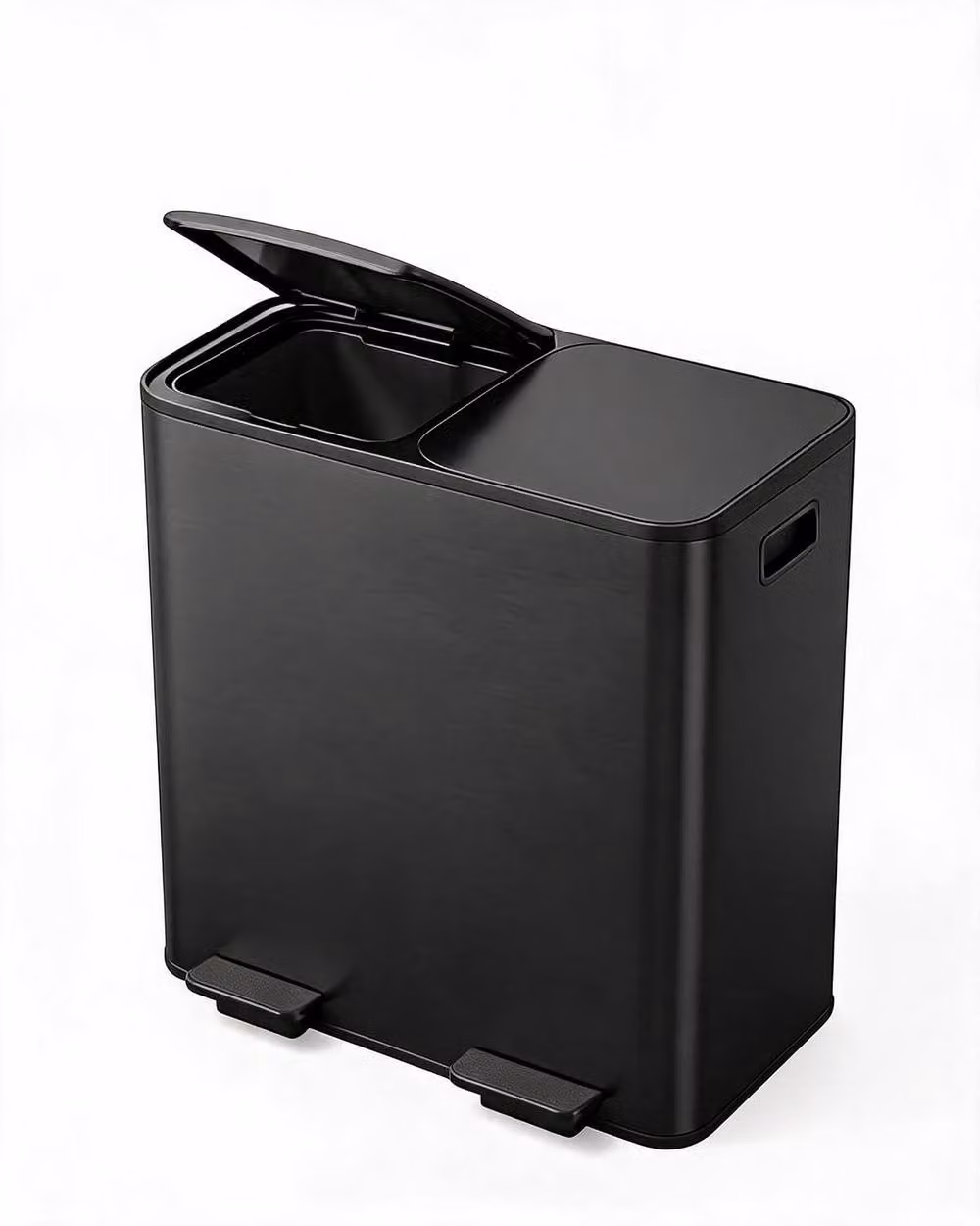 London Boutique 2 x 30L Stainless Steel Kitchen Waste Bin with Soft Close Lid and Pedal in Black – 5