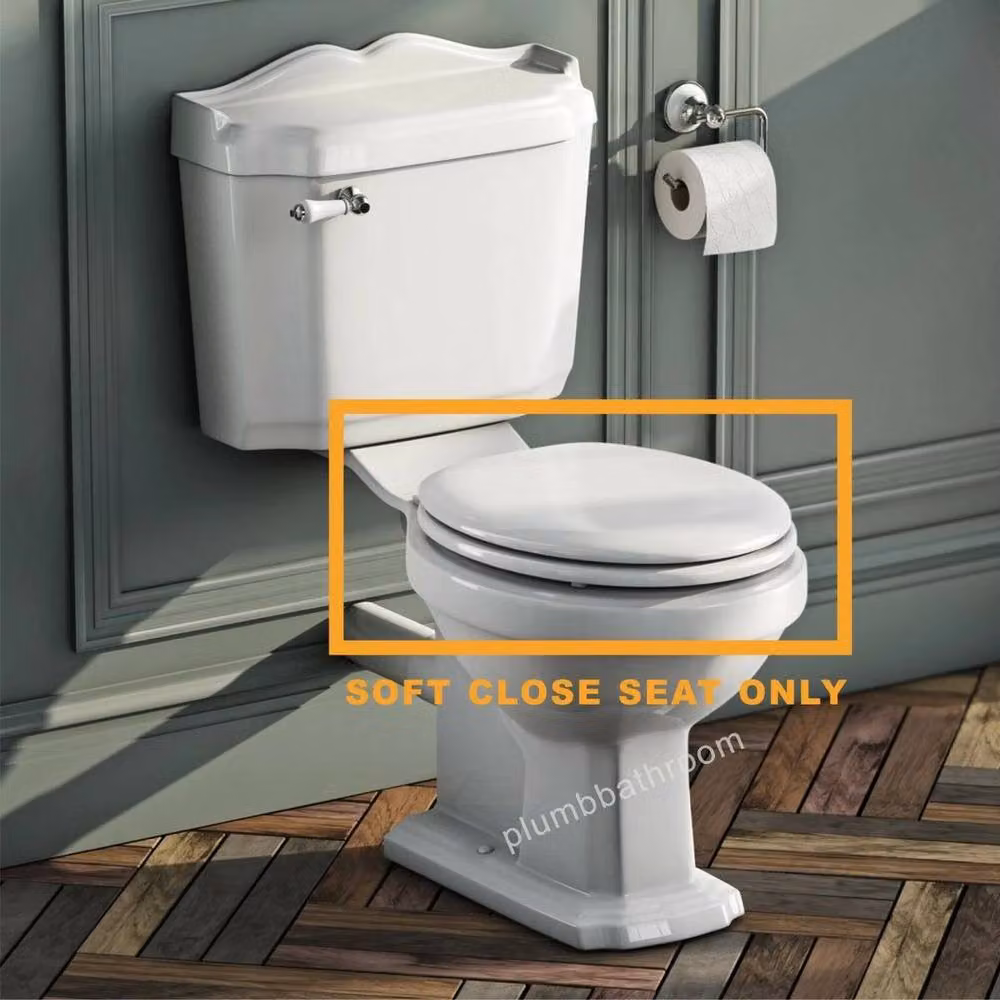 KORVIXA Heavy Duty Luxury Toilet Seat in White, W: 60.0 cm, H: 60.0 cm – 2