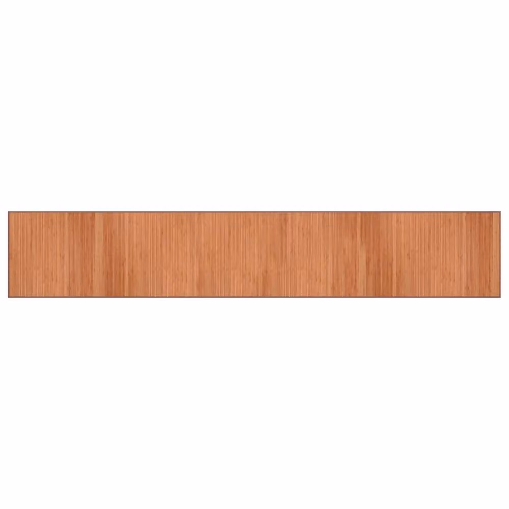 Berkfield Home Rectangular Bamboo and Polypropylene Rug in Brown, W: 70 cm, L: 400 cm – 2