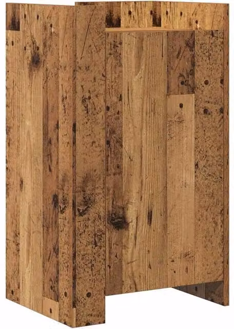 Berkfield Home Rustic Old Wood Sideboard in Brown, W/D/H: 45 x 35 x 75 cm – 1