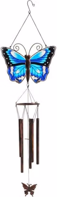 KDMK Blue Butterfly Metal Hanging Windchime, Pack of 6, Height: 77 cm