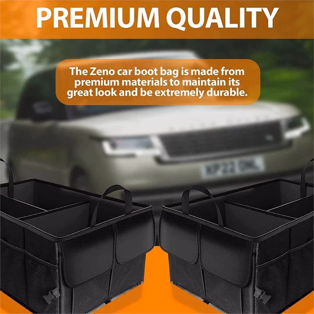 SPETLEK Black Heavy Duty 2-in-1 Collapsible Car Boot Foldable Storage W: 50 cm, D: 50 cm, H: 50 cm – 3
