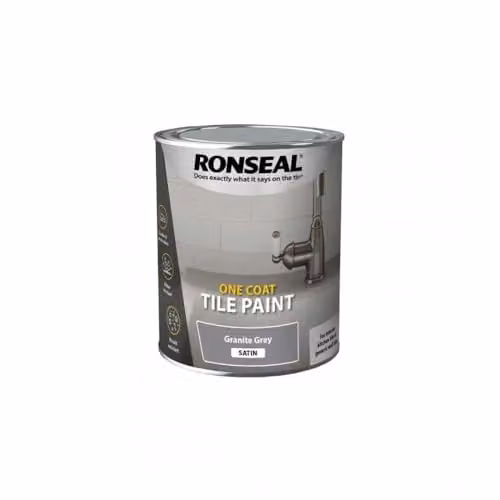 Ronseal One Coat Tile Paint in Grey, 0.75 l – 2