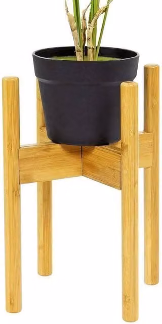 VOGREX Adjustable Natural Bamboo Planter Tub in Brown