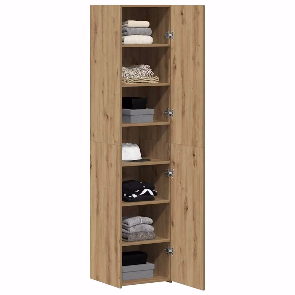 Berkfield Home Artisan Oak Highboard in Brown, W/D/H: 40 x 42.5 x 185 cm – 2