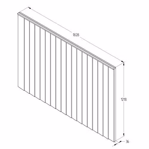 Forest Garden Pressure Treated Brown Vertical Board Wood Fence Panel Pack of 4 – 4
