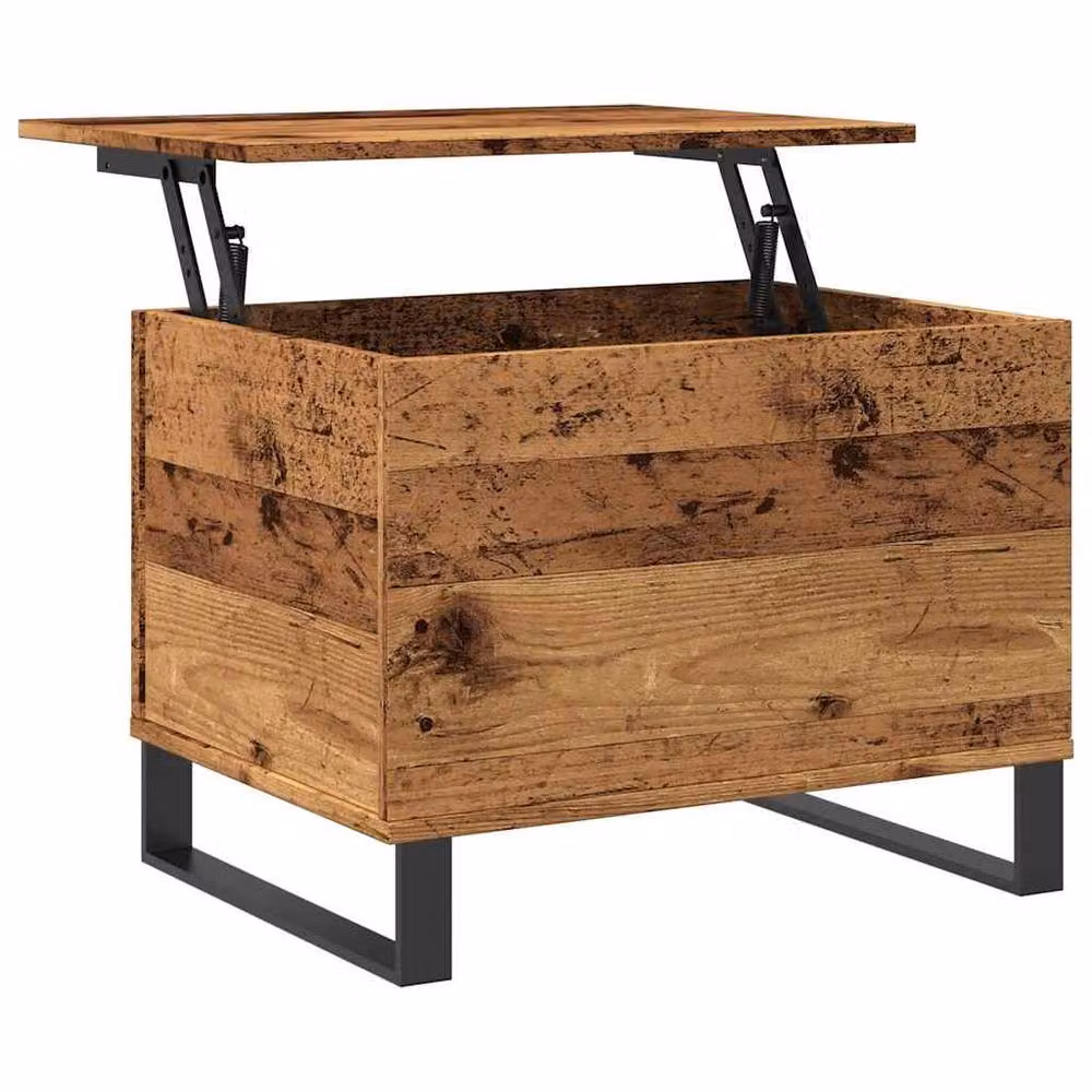 Berkfield Home Old Wood Coffee Table in Brown, W/D/H: 60 x 44.5 x 45 cm – 3