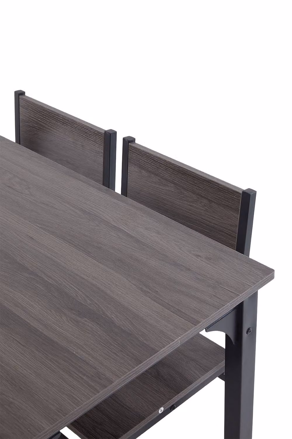 Garden Sanctuary 5-Piece Modern Rectangular Dining Table and Chairs Set in Grey – 3