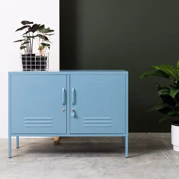 Mustard Made The Lowdown Freestanding Metal Storage Locker in Blue, H 72 cm x W 40 cm x D 40 cm – 2