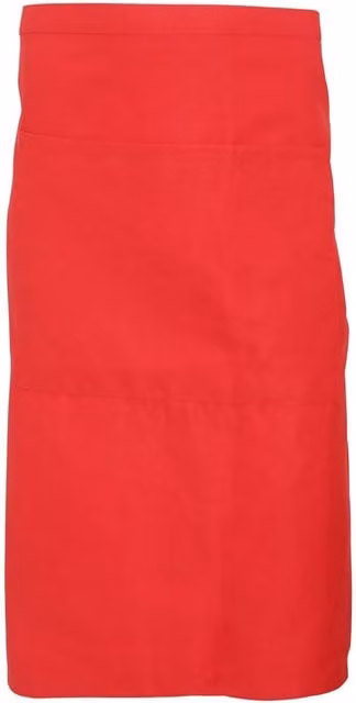 Dennys Unisex Adult Polyester Pocket Waist Apron - Red