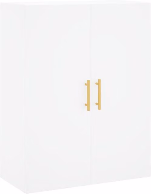 Berkfield Home Wall Mounted Cabinet in White, W/D/H: 69.5 x 34 x 90 cm