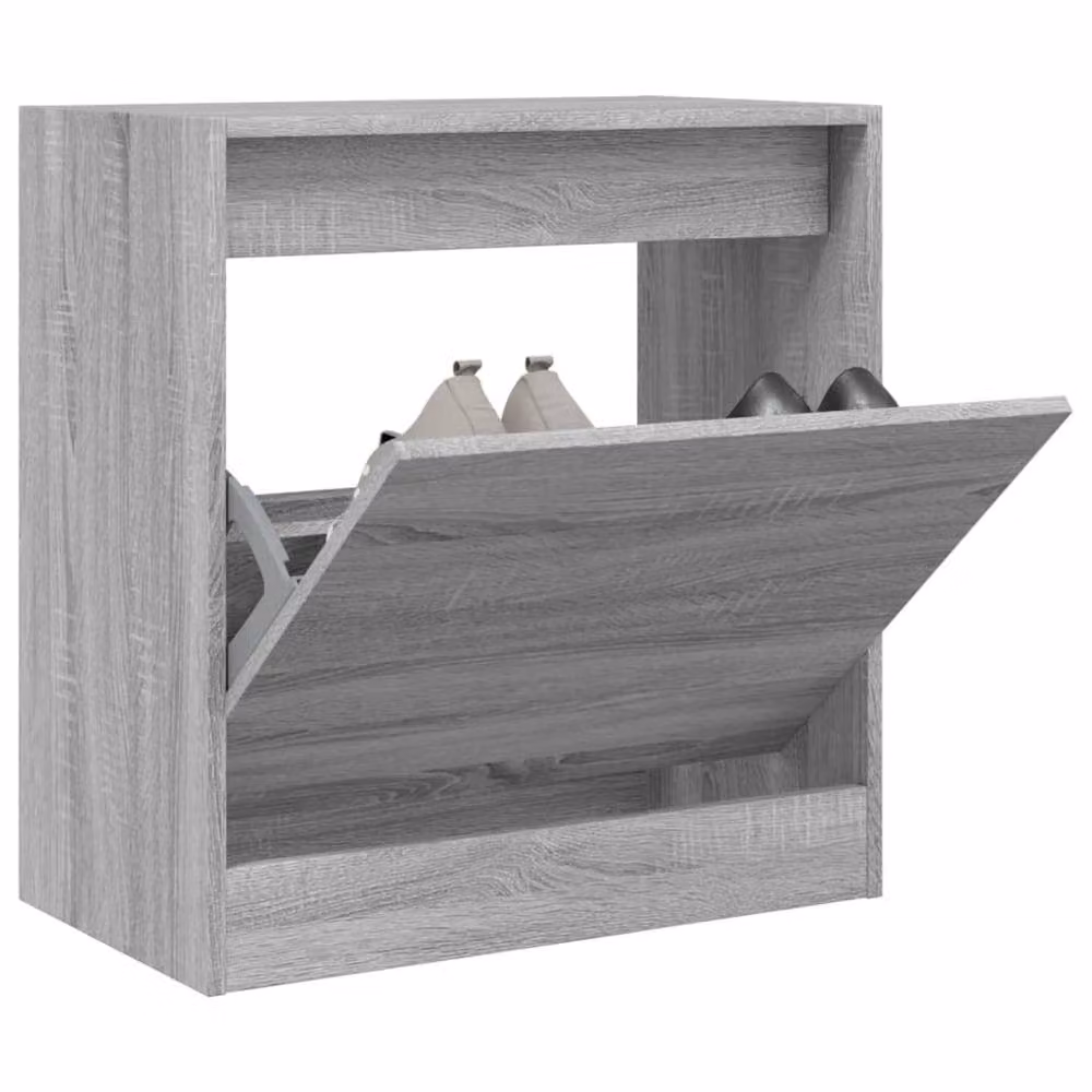 Berkfield Home Grey Sonoma Shoe Cabinet with Tilting Compartments, W/D/H: 60 x 34 x 63.5 cm – 2