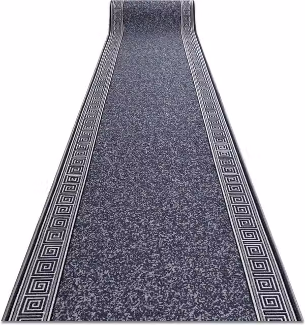 RugsX Grey Anti-Slip Rectangular Runner, W/D/H: 67 x 330 cm