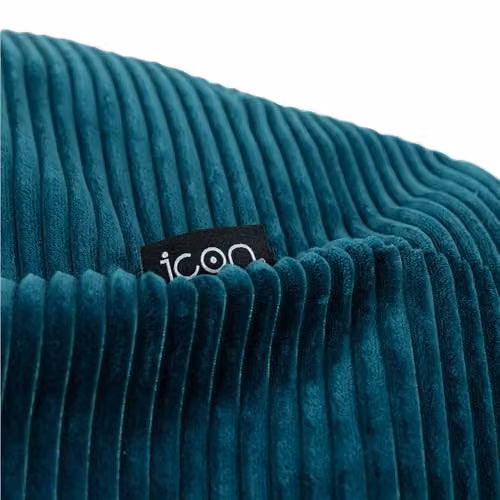 icon Dalton Corduroy Bean Bag and Footstool with Filling in Petrol Blue – 5