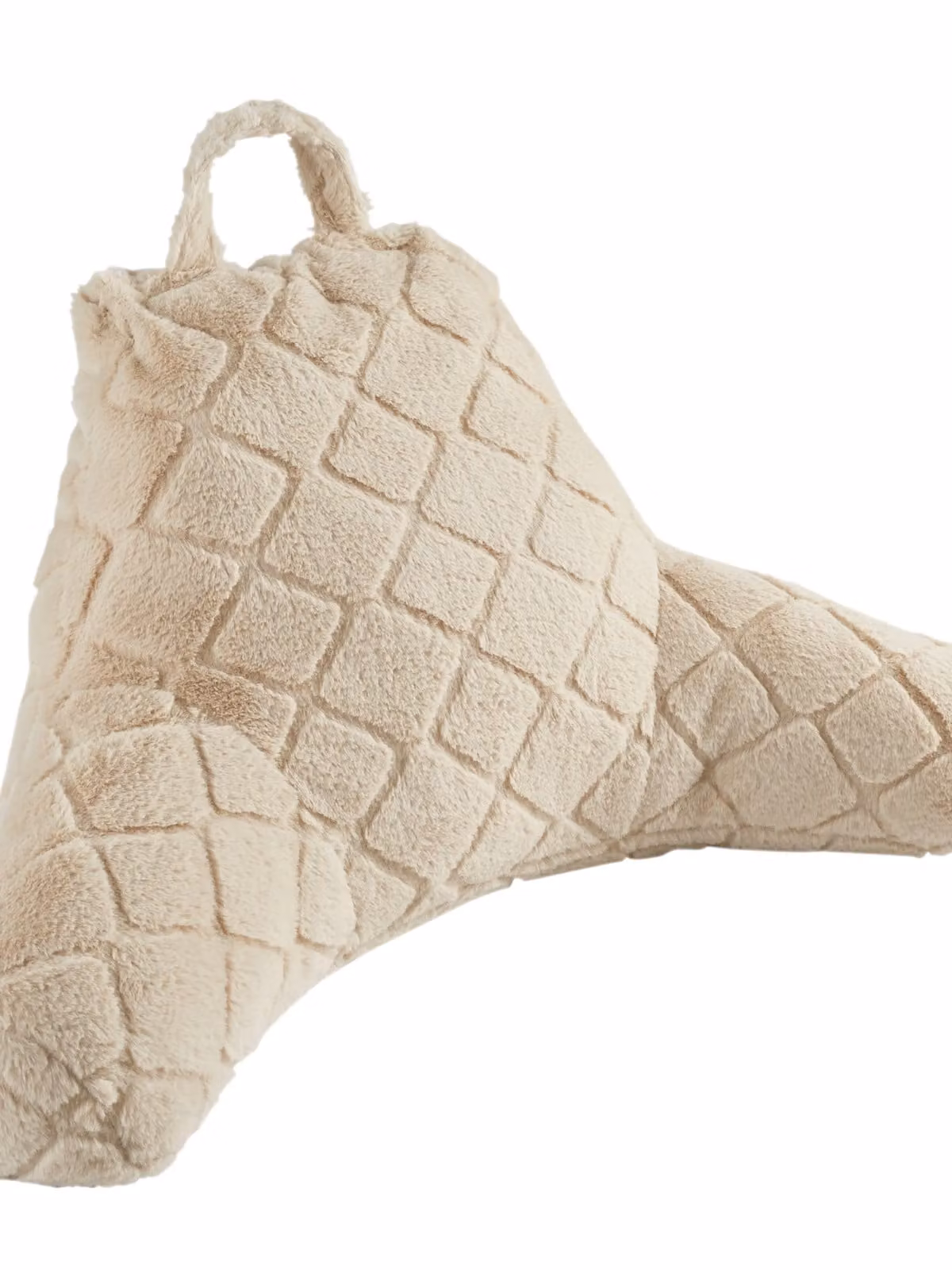 Catherine Lansfield Cosy Diamond Faux Fur Square Cushion in Beige, W/D/H: 43 x 43 x 43 cm – 3