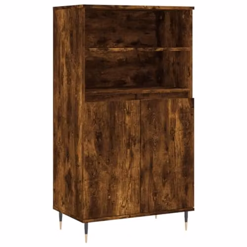 vidaXL Industrial Highboard in Brown Wood and Metal, W: 60 cm, D: 36 cm, H: 110 cm
