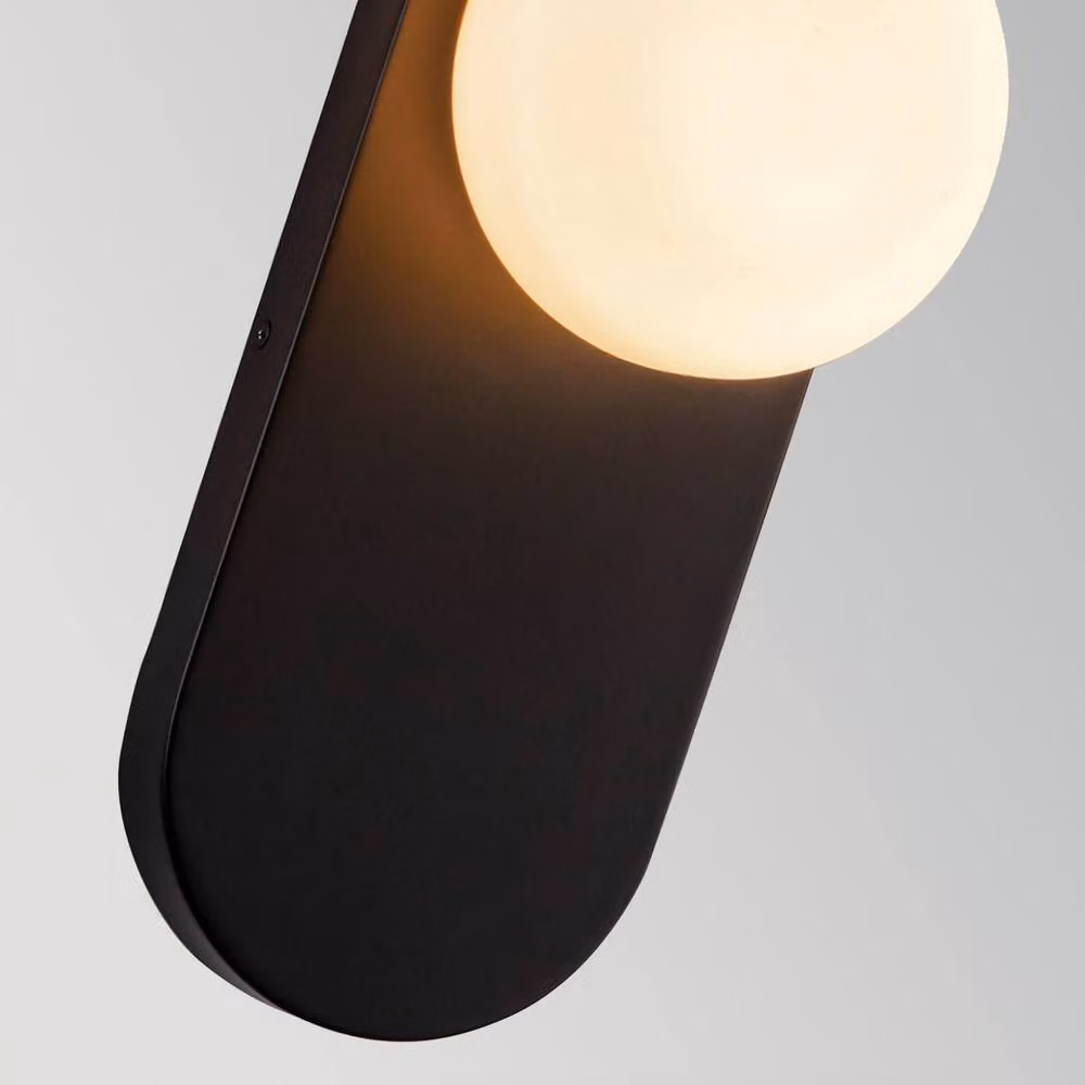 Netlighting Ariel Matte Black Wall Light with Glass and Metal Finish – 4