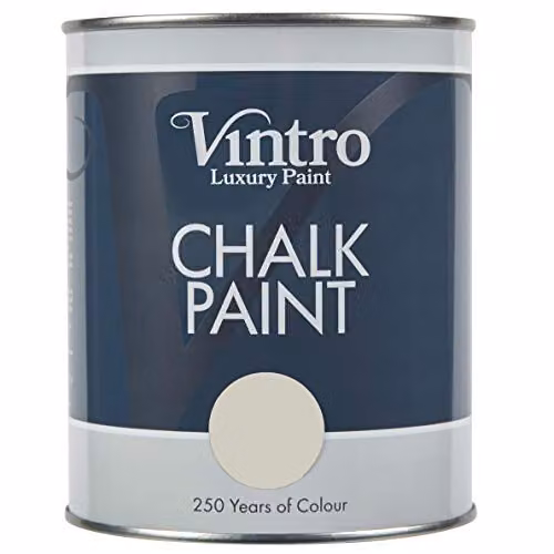 Vintro Dove Light Grey Chalk Paint with Ultra Matt Finish, 1 Litre – 2