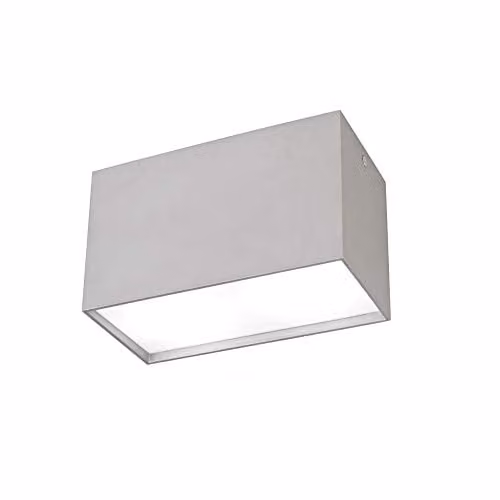 Mantra Fusion Rectangular GU10 Ceiling Flush Fixture Spotlight in Silver and White – 1