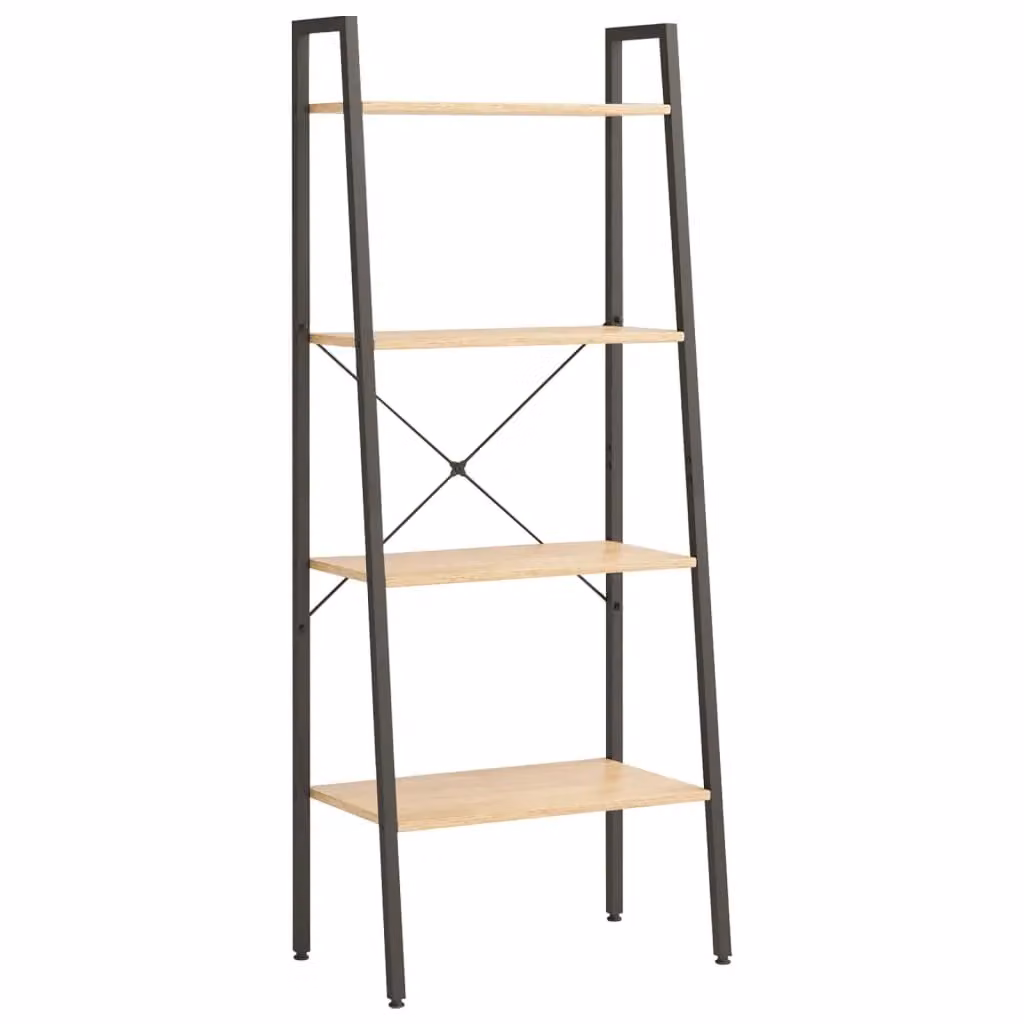 Berkfield Home 4-Tier Industrial Standing Shelf in Brown and Black, W/D/H: 56 x 35 x 140 cm – 2