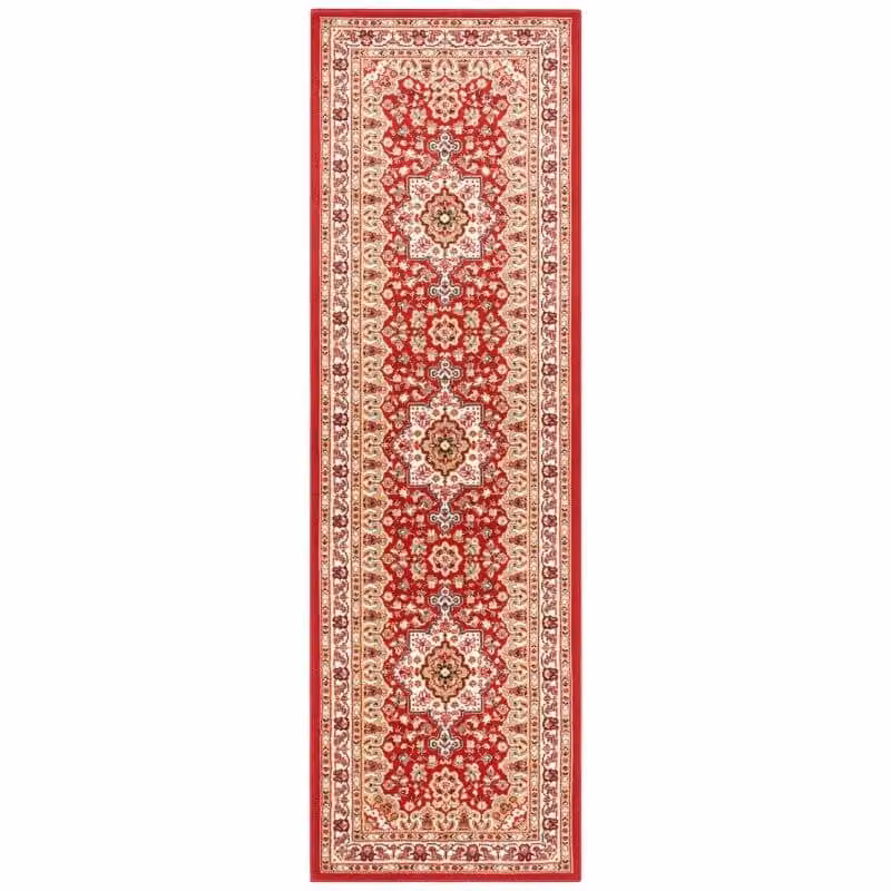 THE RUGS Oriental Parun Tabriz Round Rug, Red Polypropylene, Diameter: 160 cm – 5