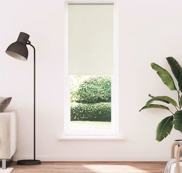 Berkfield Home Blackout Roller Blind, White Polyester, W: 85 cm, H: 230 cm