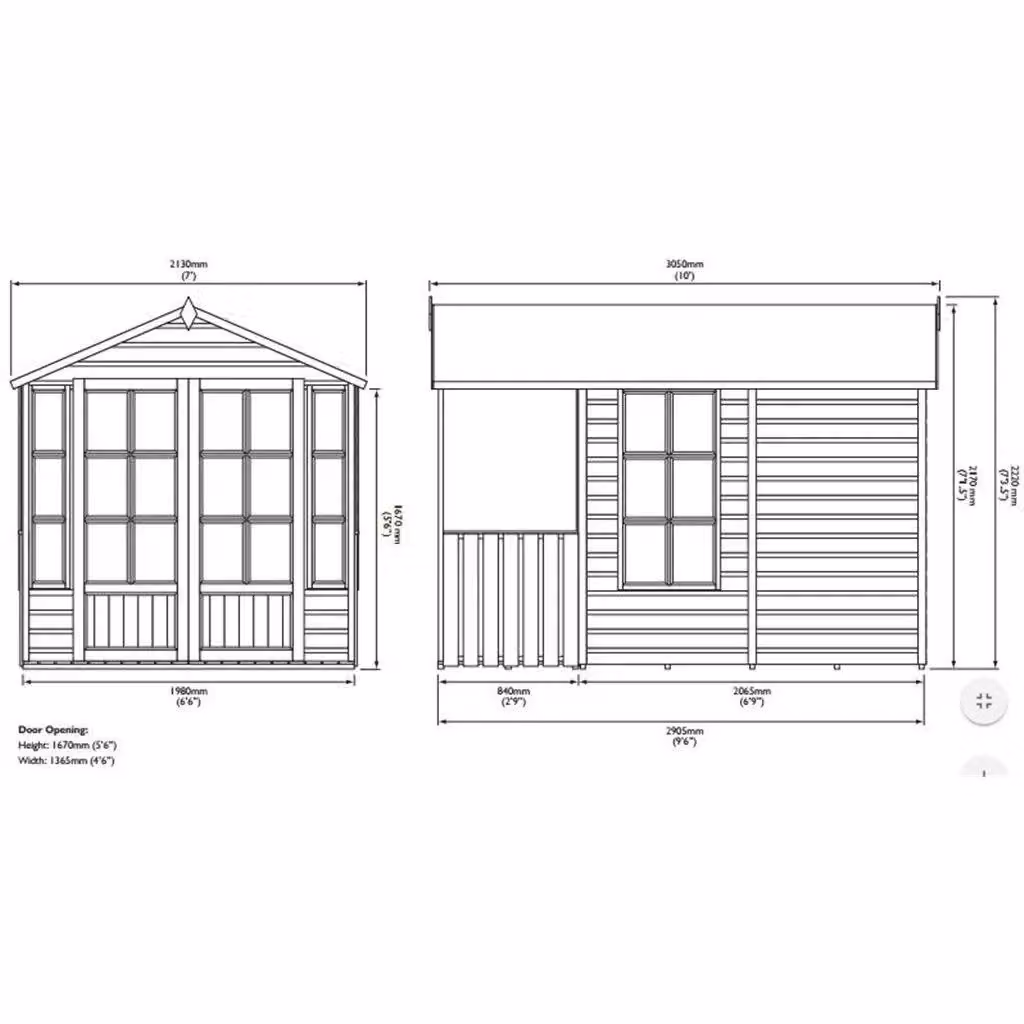 Cheshire Apex Clarendon Summerhouse in Natural with Tongue and Groove Floor – 4