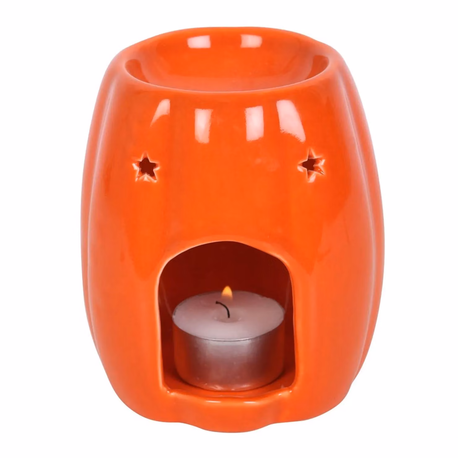 Something Different Jack-o-Lantern Ceramic Oil Burner in Orange – 2