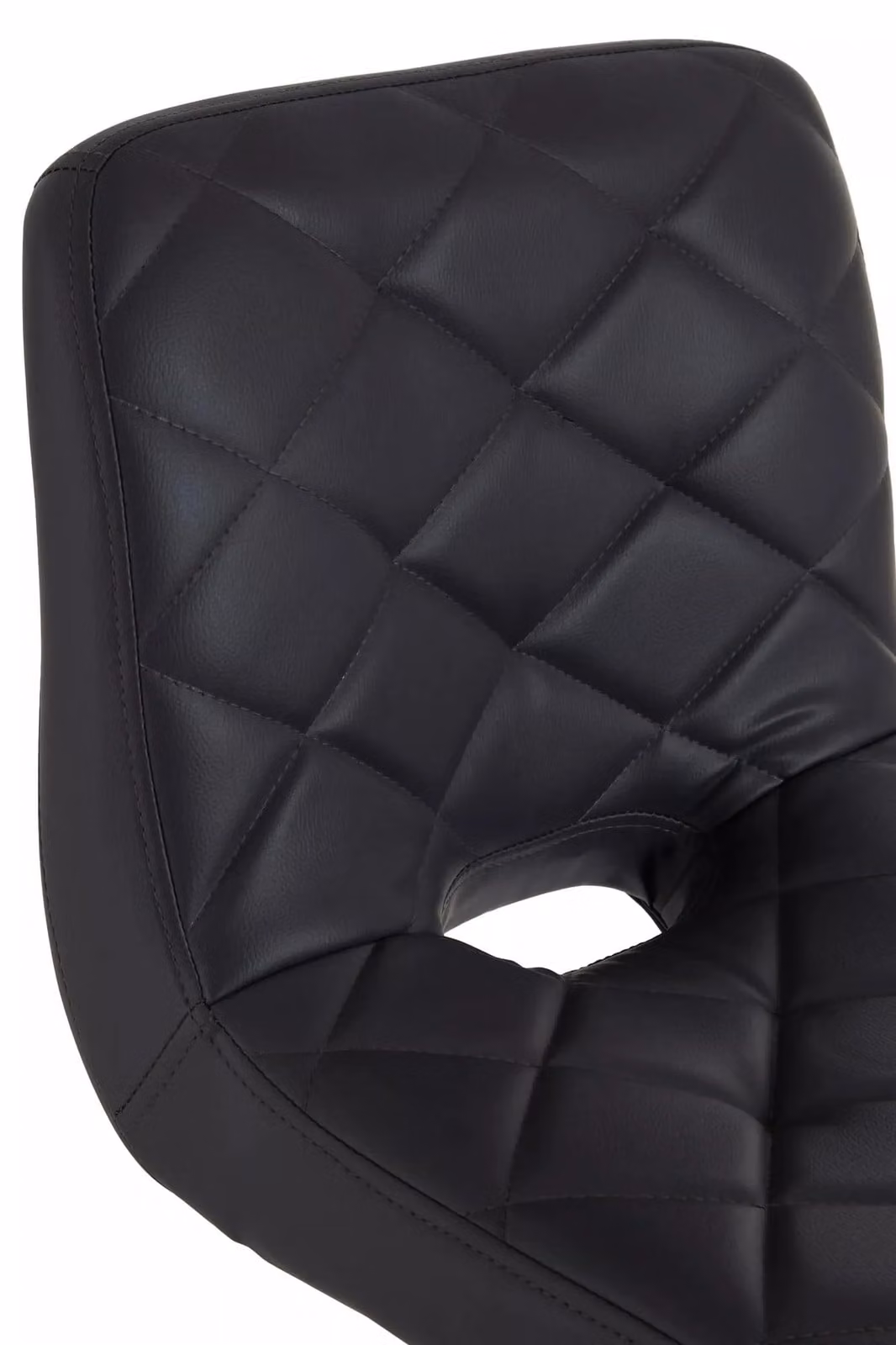 Orsina Geometric Modern Swivel Bar Chair in Black and Grey Faux Leather – 3