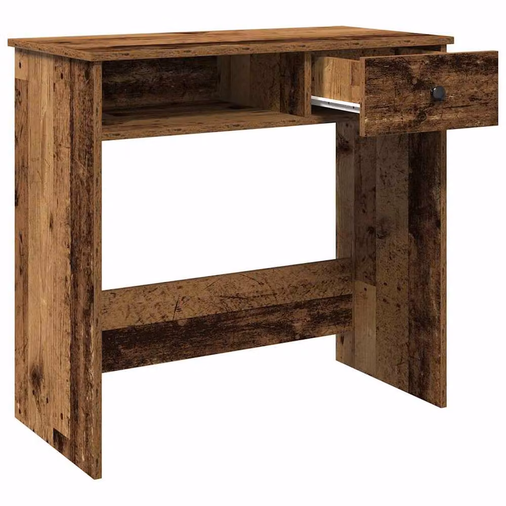 Berkfield Home Brown Rustic Writing Desk in Engineered Wood, W/D/H: 80 x 40 x 75 cm – 4