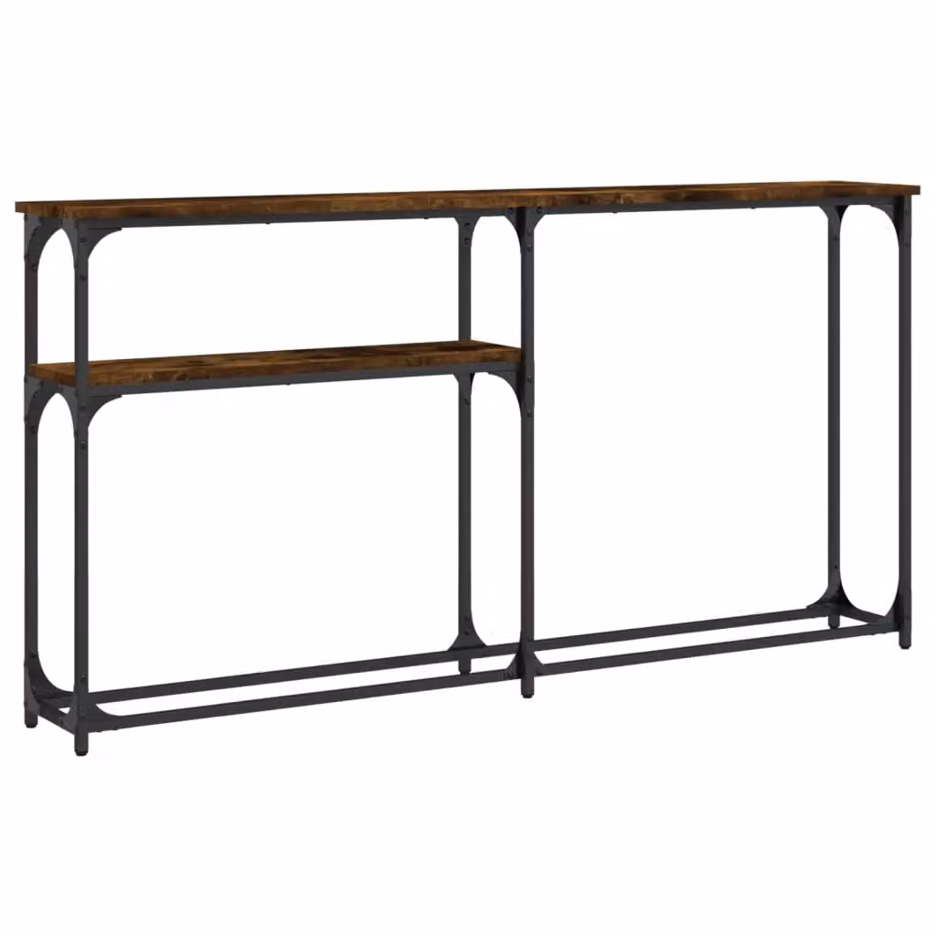 Berkfield Home Console Table in Smoked Oak Brown, W/D/H: 145 x 22.5 x 75 cm – 2