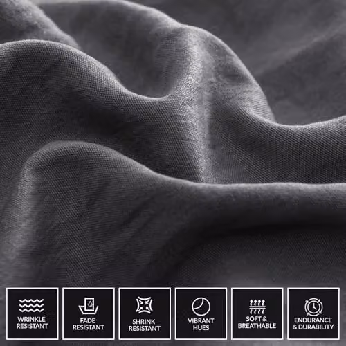 Pamposh King Size Reversible Microfibre Duvet Cover Set in Grey with Pillowcases – 4