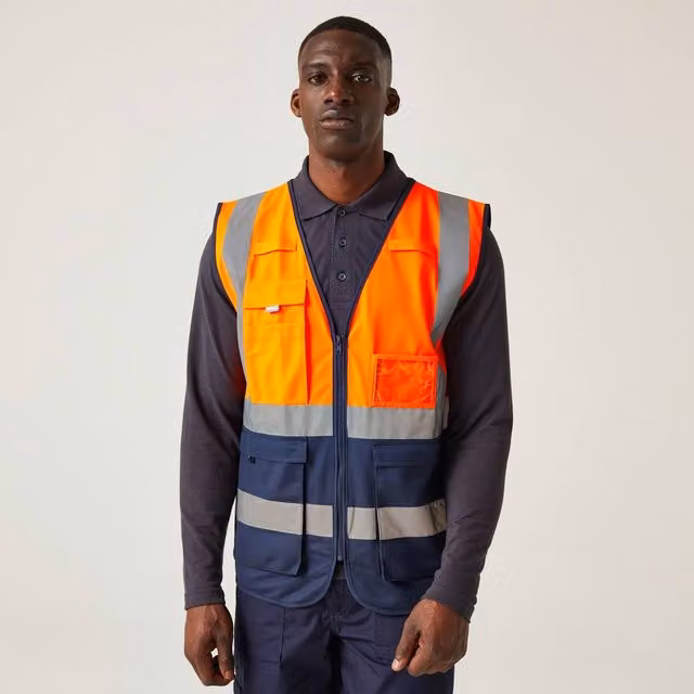 Regatta Men's Hi-vis Executive Vest in Orange, Size: Small – 1