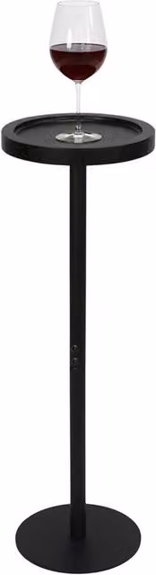 FORGEVIO Simcat Small Round Side Table in Black, W/D/H: 20 x 20 x 60 cm – 1