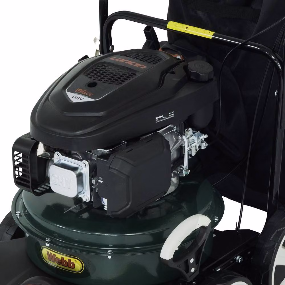 Webb WEWBVAC Self Propelled 196cc Petrol Vacuum, Blower and Shredder in Green with 58cm Working Width and 150L Collection Bag – 4
