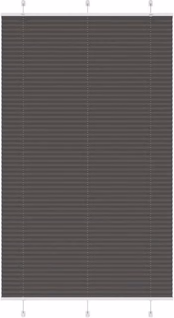 Berkfield Home Single Pleat Black Polyester Semi-Transparent Corded Blind, W: 120 cm, H: 200 cm – 1