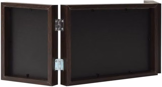 Berkfield Home Trifold Photo Frame Collage in Brown, W: 20 cm, H: 15 cm