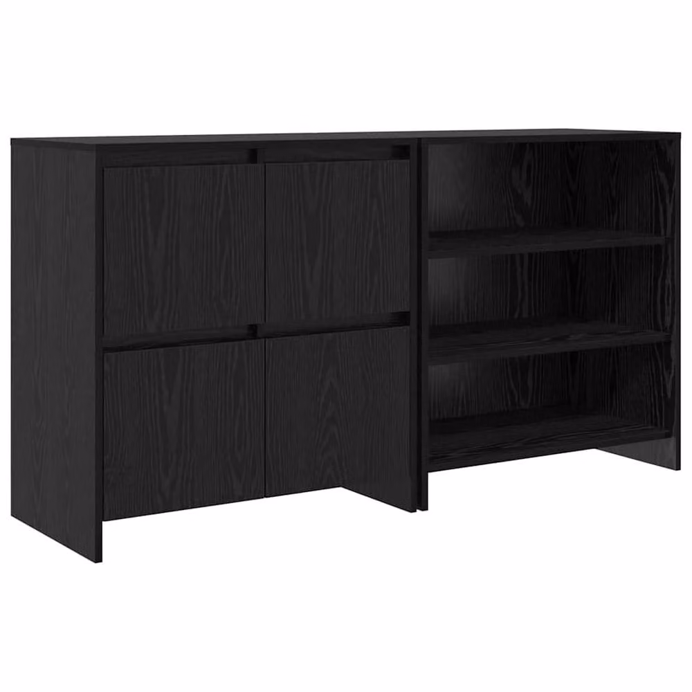 Berkfield Home 2-Piece Sideboard Set in Black Oak, W/D/H: 70 x 41 x 75 cm – 3