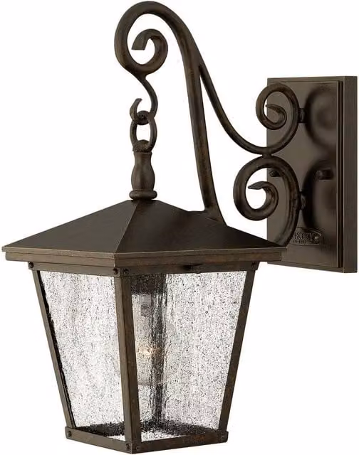 Netlighting Trellis Small Outdoor Wall Lantern Light in Regency Bronze and Brown, IP44, E27