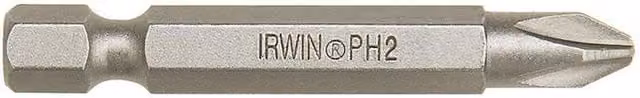 IRWIN Phillips PH2 Power Screwdriver Bit, Silver, 70 mm