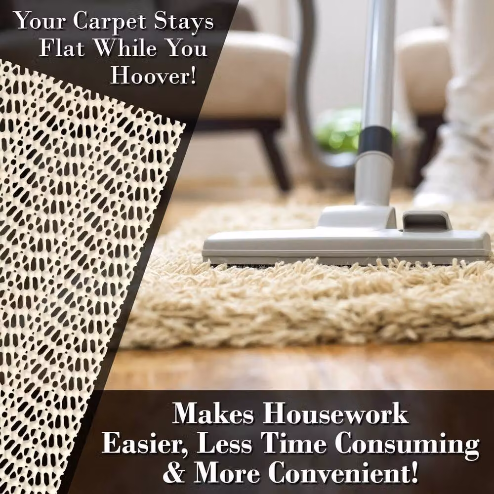 Pawnora Non Slip Beige Carpet Underlay Roll, W: 67 cm x L: 127 cm – 5