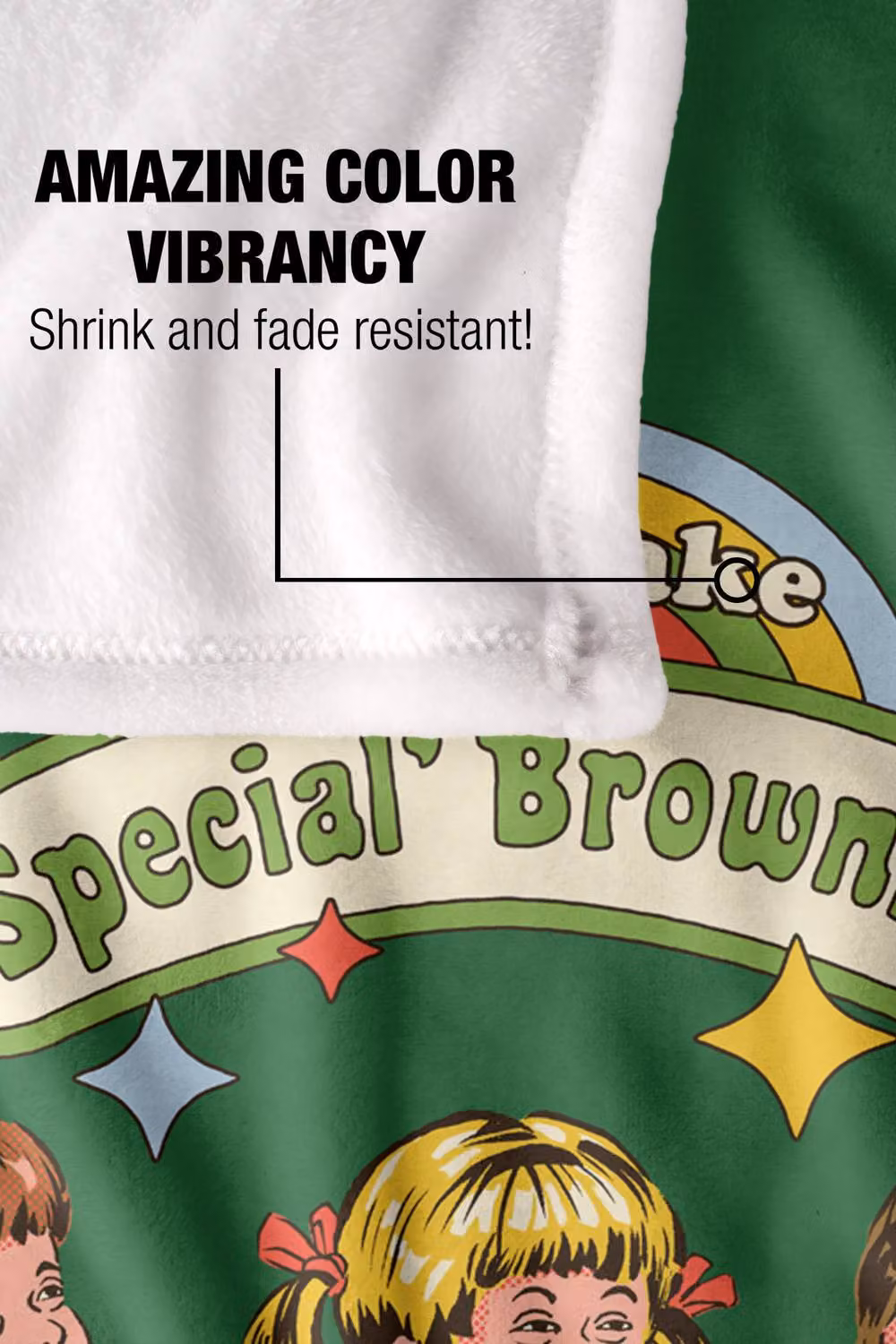 Steven Rhodes Let's Make Brownies Super Soft Fleece Throw Blanket, Multicolour, W/D/H: 91 x 147 cm – 4