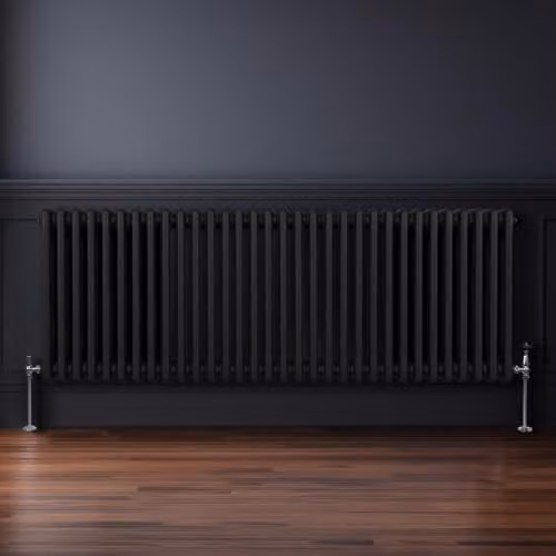 Monster Shop Traditional 3 Column Radiator in Matt Black, H 146 cm x W 60 cm x D 10 cm – 4