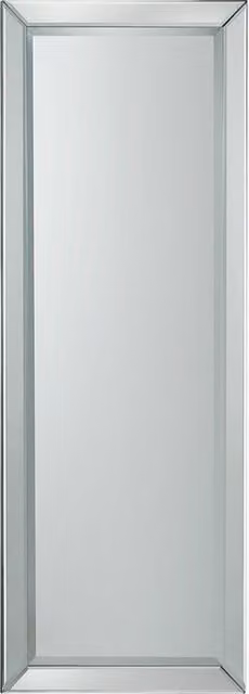 Perch & Parrow Skylar Modern Rectangular Full Length Wall Mirror in Silver